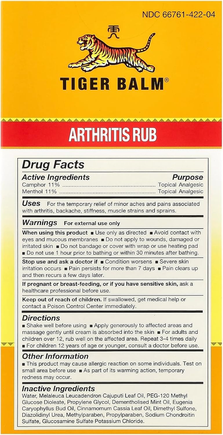 image:imageTiger Balm Arthritis Rub 4 fl oz4 Fl Oz Pack of 1