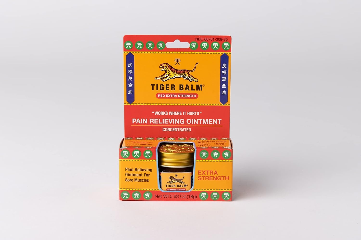 image:imageTiger Balm Pain Relieving Ointment Extra Strength 063 Ounce Cinnamon Yellow Pack of 1