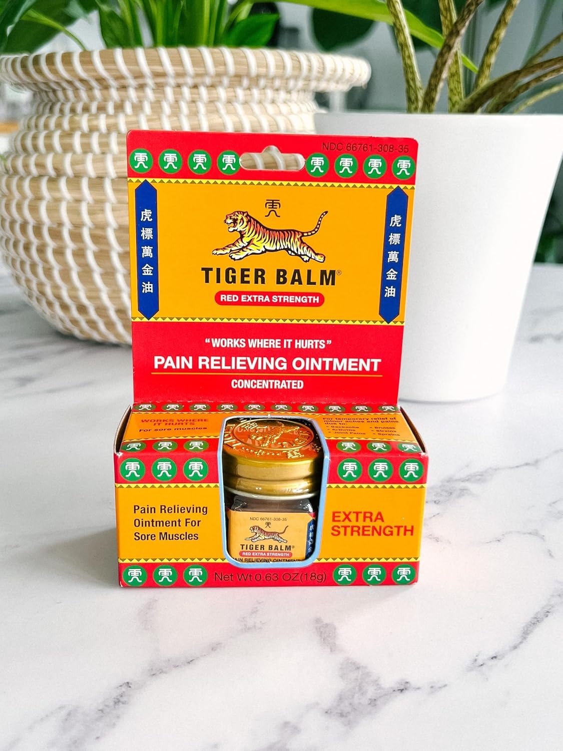 image:imageTiger Balm Pain Relieving Ointment Extra Strength 063 Ounce Cinnamon Yellow Pack of 1