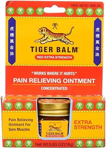 image:imageTiger Balm Pain Relieving Red Extra Strength 18g Relief for Sore Muscles Extra Strength Sports Rub Tiger Balm Extra Strength Tiger Balm Ointment063 Ounce Pack of 1