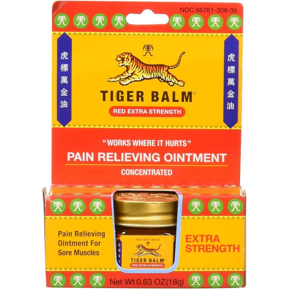 image:imageTiger Balm Pain Relieving Red Extra Strength 18g Relief for Sore Muscles Extra Strength Sports Rub Tiger Balm Extra Strength Tiger Balm Ointment063 Ounce Pack of 1