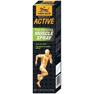 TIGER BALM Active Muscle Spray, 2.53 fl. oz. – Tiger Balm Muscle Rub Spray – Analgesic for Back Discomfort, & More – Relieving for Soreness