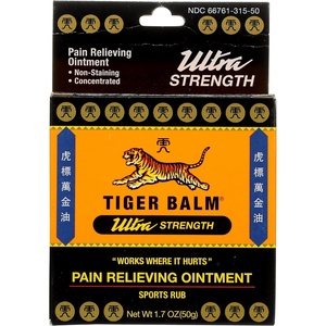 Tiger Balm Pain Relieving Ointment Ultra Strength Non-staining, 1.7 Ounce